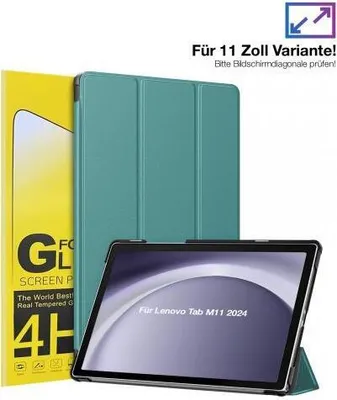 Produktbild von Schutzhülle + 2x 4H Displayfolie für Lenovo Tab M11 11.0 Zoll Cover Case Schutz Tablet Farbe: Türkis