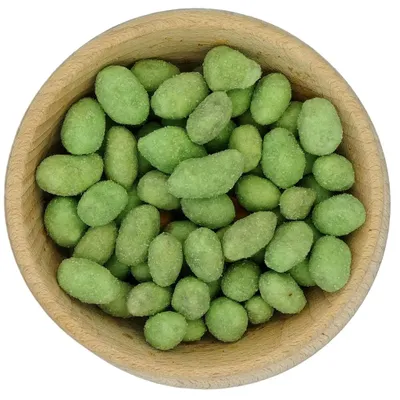 Produktbild von Erdnüsse im Teigmantel Wasabi 500 g | Würziger Knabbersnack