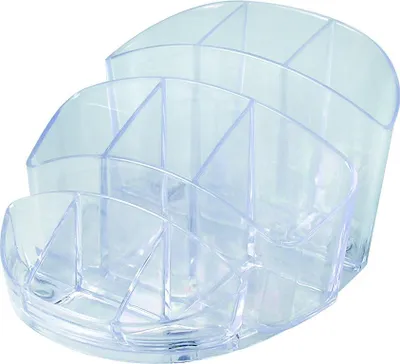 Produktbild von Schreibtischbutler / mit 9 Fächer / glänzend / Farbe: transparent