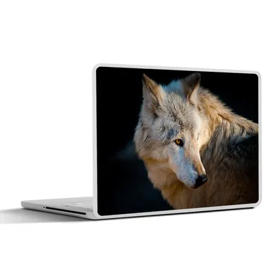 Produktbild von MuchoWow® Laptop Aufkleber Sticker Cover Leichter Polarwolf 25x18 cm - Laptop-Deko