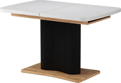 Produktbild von Esstisch Vicco Fenaro Weiß/Goldkraft Eiche 120 x 80 cm ausziehbar, Model 58011