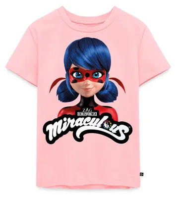 Produktbild von Spreadshirt Miraculous Ladybug Mit Logo Kinder Premium T-Shirt, 122/128 (6 Jahre), Rosa