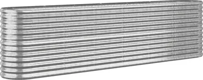 Image de vidaXL Lit surélevé Acier revêtu par poudre 260x40x68 cm Argenté