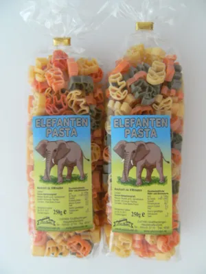 Produktbild von Streuteile Elefanten aus Nudelteig, 2X 250 g, Nudeln, Pasta, Dekoration, Delikatesse, Elefant Tiere