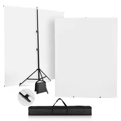 Immagine prodotto di Sfondo fotografico bianco, dimensioni standard 2x2 metri, ideale per studi fotografici e streaming