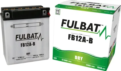 Productafbeelding van Accu FULBAT FUL DRY - FB12A-B / YB12A-B (droge, onderhoudsvrije accu, zuur meegeleverd)