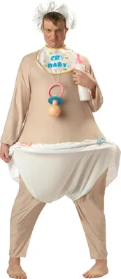 Produktbild von Baby Fatsuit Kostüm Deluxe haut-weiss - Einheitsgröße