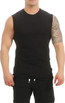 Produktbild von Mivaro Herren Tank Top aus Baumwolle in Schwarz - ärmelloses Basic Shirt mit Rundhals, Regular Fit, Größen S bis XXL