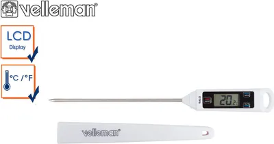 Produktbild von Velleman Digitale Temperatursonde, Kern-Temperaturmessung, rostfreier Stahl, -50-330 °C,