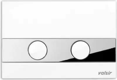 Produktbild von Valsir Betätigungsplatte "Julius" Drückerplatte Mechanisch Weiß-Chrom