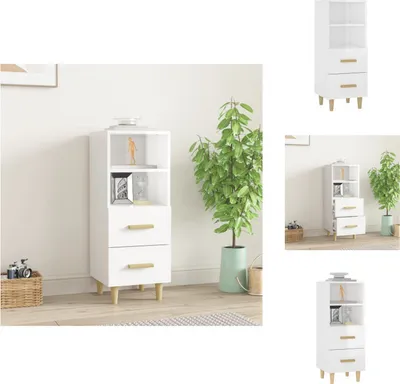 Obrázok produktu pre vidaXL Príborník vysoký lesk biely 34,5x34x90 cm materiál na báze dreva - Príborníky