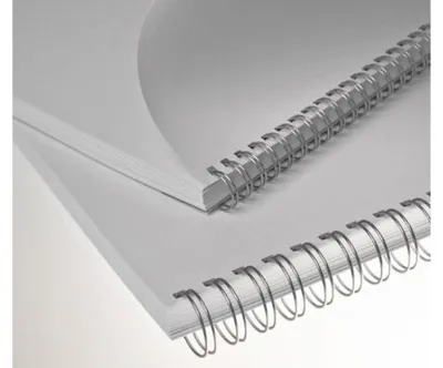Immagine prodotto di RENZ RING WIRE® dorso a filo A4, passo 3:1, Ø 9/16" (14,3 mm), argento opaco, 34 occhielli, max. 120 fogli, 50 pezzi