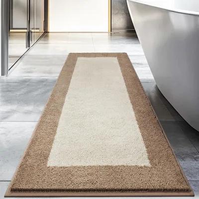 Produktbild von Badematte 60 x 150 cm, rutschfest, waschbar, für Dusche, Badewanne und Boden