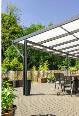 Produktbild von Terrassenüberdachung gutta Premium Acryl bronze 812,5 x 306 cm anthrazit