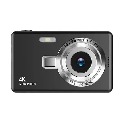 Obrázek produktu pro Digitální fotoaparát ZELURXX, dětský fotoaparát, s 16x zoomem a 2,4" IPS displejem, přenosný, retro fotoaparát s filtrem, pro děti a začátečníky, černý