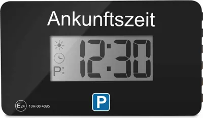 Produktbild von Digitale Parkscheibe V1 – elektronische Parkuhr – Mit Klickhalterung und ohne sichtbare Klebepads – StVO-konform & automatische Zeiteinstellung – für Deutschland und Dänemark
