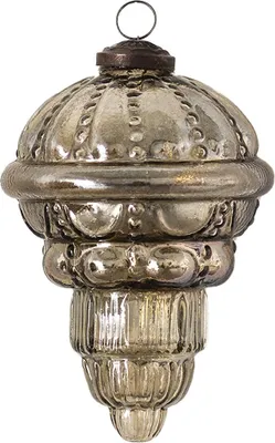 Immagine prodotto di Guaina natalizia Clayre & Eef Ø 8 cm in vetro marrone argentato