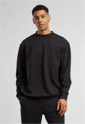 Immagine prodotto di Urban Classics, maglia a maniche lunghe con zip e tasca, colore nero, taglia 4XL