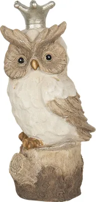 Produktbild von Clayre & Eef Figur Eule 12x9x25 cm Braun Beige Polyresin