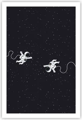 Produktbild von Poster - Poster ohne Rahmen - Cartoon Astronauten Kosmos - 61x91,5 cm - Wand Bild - Wanddeko - Wandbilder - Kunstposter - Wandposter - Bilder - Kunstdruck - Wanddekoration - Wandbild - P2XPA61x91-4867