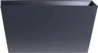 A dark gray planter is shown against a white background.