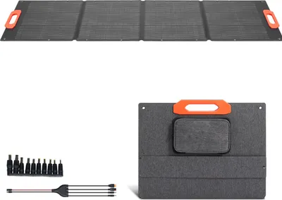 Immagine prodotto di SucceBuy modulo solare monocristallino 150 W pieghevole, caricatore portatile a pannello solare ETFE con uscita MC4, connessioni USB e DC di tipo C, QC3.0, impermeabile IP67 per stazioni di alimentazione, campeggio ed escursioni
