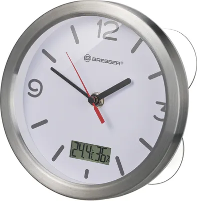 Produktbild von wanduhr My Time Bath 17 cm Aluminium weiß/silber