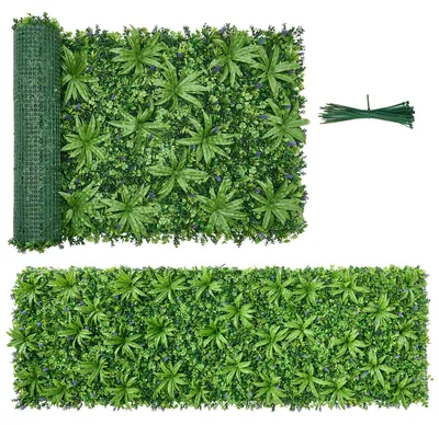Immagine prodotto di VEVOR Siepe artificiale, parete vegetale 3x1 m, schermo in PE, recinzione frangivista, frangivento, recinzione a siepe, rivestimento per balconi con piante artificiali per matrimoni, interni, giardini esterni, cortili (1 pz.)