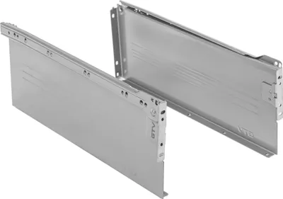 Produktbild von GTV, Metalbox PRESTIGE Schubladensystem, h=150mm l=350 mm, Grau, Führungssystem, Rollenführungen mit verstellbarer Befestigung