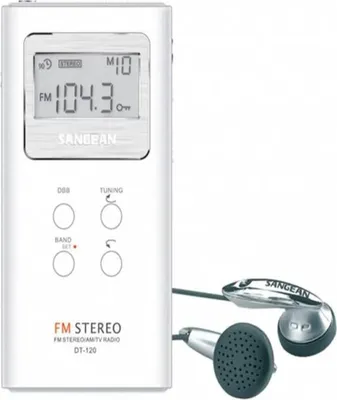 Zdjęcie produktu dla Sangean DT-120, Osobisty, Cyfrowy, AM, FM, 87,5 - 108 MHz, 522 - 1629 kHz, LCD