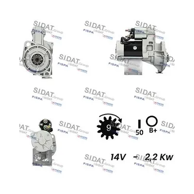 Produktbild von SIDAT S12HT0311A2 Starter Anlasser 2,2kW 12V