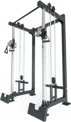Produktbild von ATLETICA R8-Nitro Dual Pulley | Stand-alone | 2 Kabelzugstationen mit Rudereinheit inkl. Fußstützen | 177x120 cm Grundfläche | 143 kg schwer