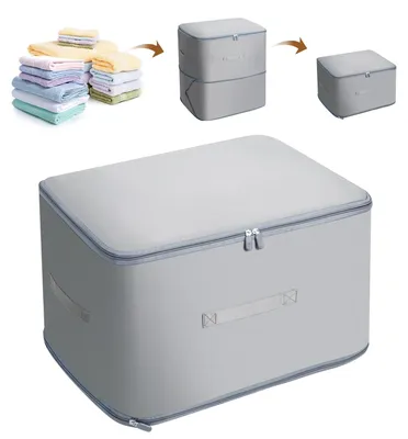 Selbstkomprimierender Organizer 52x42x60 cm, Aufbewahrungstasche, Grau