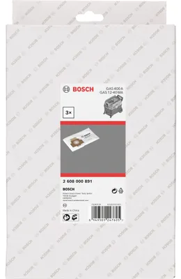 Zdjęcie produktu dla Torba Filtrująca Z Filtru Z Płytki Do Odkurzacza Bosch 3 Sztuki