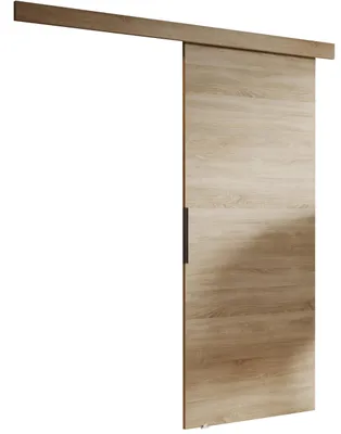 Produktbild von KIER FURNITURE Schiebetür Komplettset MALIBU 100, Schiebetür, Sliding Door, Innentüren Komplettset,Universal Tür, Türblatt Innen Brown 106x205x1,6 cm