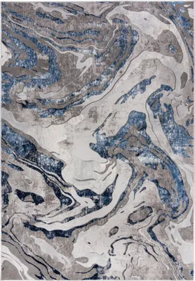 Produktbild von KADIMA DESIGN KAPPADOKIEN MARMOR 80 x 150 Blau Farbe Rechteckig Indoor Teppich