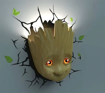 Produktbild von 3dlight Marvel Led Bagroot Gesicht 3d Gelb  Gelb One Size
