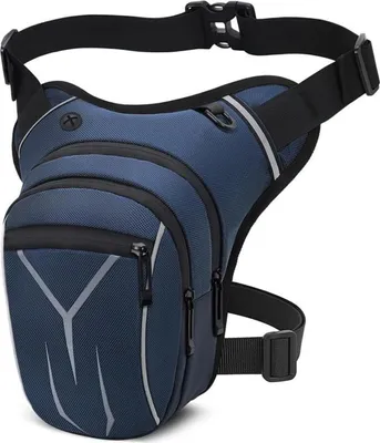Produktbild von Beintasche Motorrad Wasserdicht Multitaschen Gürteltasche Hüfttasche Blau