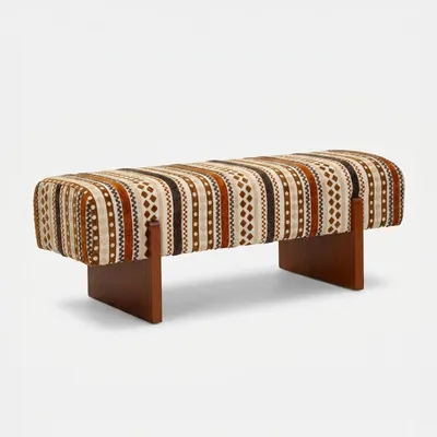 Image de Banc ethnique rembourré pour chambre à coucher et entrée, style Mombasa, design élégant