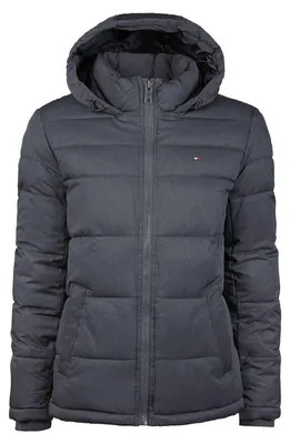 Productafbeelding van Tommy Hilfiger heren gewatteerde jas met capuchon, marineblauw