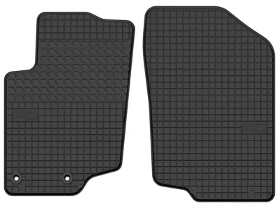 Produktbild von Gummi-Fußmatten Vorne für Peugeot 207 2006-2012 (Kombi/Schrägheck) – 2-tlg, Schwarz, passgenau – Wielganizator SolidTread