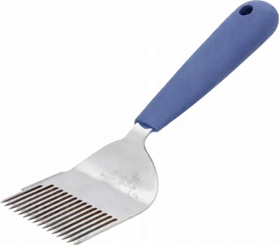 Produktbild von Entdeckelungsgabel mit Gummigriff 7 cm - Entdeckelungskamm, Honigwaben-Öffnungsgabel
