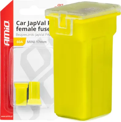 Zdjęcie produktu dla JAPVAL PAL Mini bezpieczniki samochodowe żeńskie 60A 2 sztuki 17mm AMIO-03447