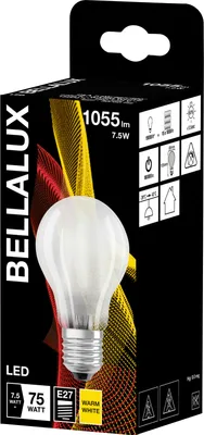 Image de 6 Bellalux Led Dépoli Standard E27 7.5w Chaud - Bellalux