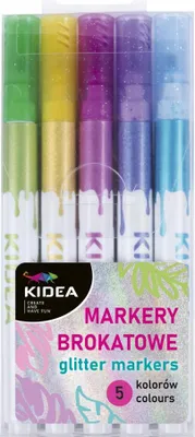 Obrázok produktu pre Trblietavé fixky 5 farieb Kidea