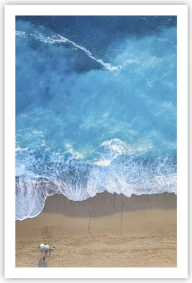 Produktbild von Poster - Poster ohne Rahmen - Strand Rand Meer - 61x91,5 cm - Wand Bild - Wanddeko - Wandbilder - Kunstposter - Wandposter - Bilder - Kunstdruck - Wanddekoration - Wandbild - P2XPA61x91-5118