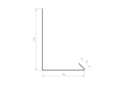 Obrázek produktu pro Lemování zdí pro kombinaci s krycí lištou RŠ 200, 3 bm, Prefalz stucco, Antracitová P.10 RAL 7016