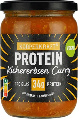Produktbild von Körperkraft Kichererbsen Curry mit Amaranth und Hanfsamen 530g