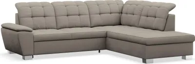Produktbild von Selsey Jamaal - Ecksofa mit Schlaffunktion und Stauraum, rechtsseitig, taupe