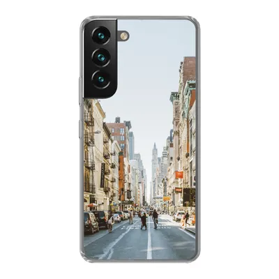 Produktbild von MuchoWow® Handyhülle Schutzhülle Hülle für Samsung Galaxy S22 Belebte Straße in New York Silikon Softcase Handy Hülle - Mobiltelefonhülle